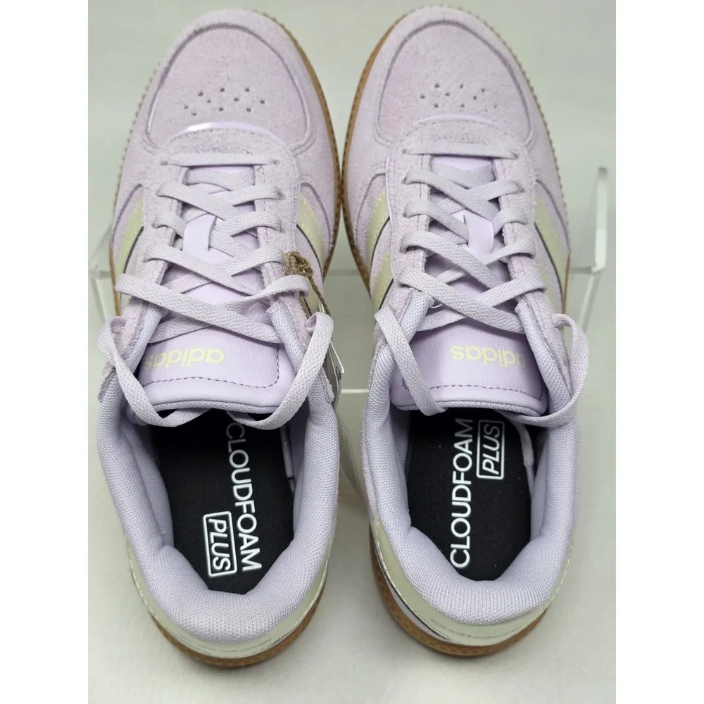 adidas Breaknet Sleek Trainers Women's Size 7.5 Low Top Lace-Up Purple Gum New